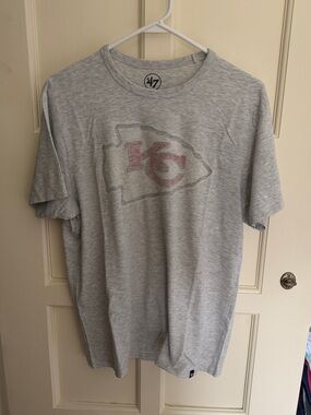 '47 Brand Kansas City Chiefs NFL Graphic Tee Heather Gray Large